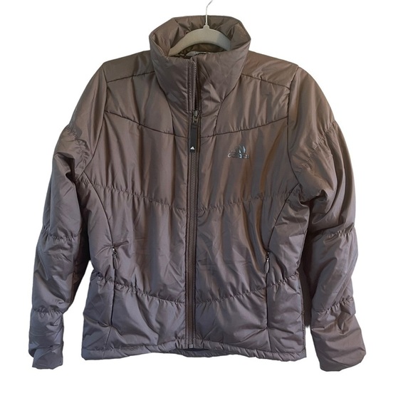 Adidas Puffer Climawarm Outdoor Jacket Winter Coat brown size small GUC - Picture 1 of 14
